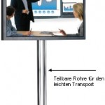 Flachbildschirm Standfuss VS1800P mit teilbaren Rohren