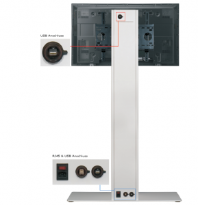 Digital Signage Standsäule Rueckseite