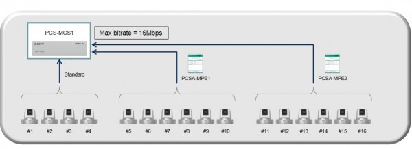 Sony MCS1 Multipunkt MCU Gruppenmeeting mehrere Standorte